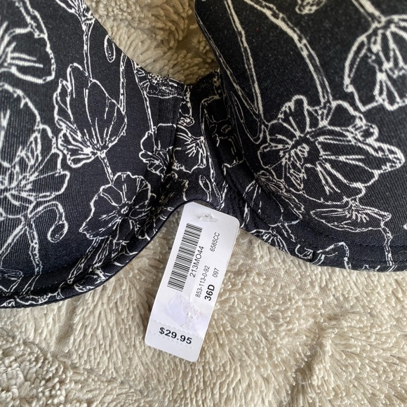 la Vie en Rose Black and White underwire Bra - Picture 3 of 9